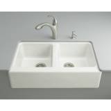 Kohler K-6534-4U Almond Hawthorne Undercounter Apron Front Kitchen Sinks