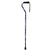 Duro Med Deluxe Adjustable Aluminum Cane with Soft Foam Grip Offset Handle, Purple Fl...