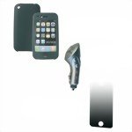 2GO Travel Set Handy-Zubeh&ouml;r-Kit (H&uuml;lle/Folie/12/24V Adapter) f&uuml;r Apple iPhone 3G/GS