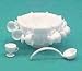 Dollhouse Miniature White Punch Bowl Set
