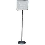 QRT3655 Free Standing Pedestal Sign, 14x11, Black