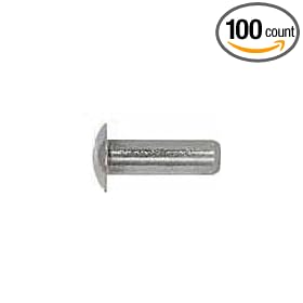 3/16X1/2 Solid Aluminum Rivet (100 count)