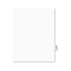 Preprinted Legal Side Tab Dividers, Exhibit H, Letter, White, 25/Pack