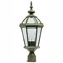Maxim Lighting - 1023TP : Builder Cast 3-Light Outdoor Pole/Post Lantern - Taupe