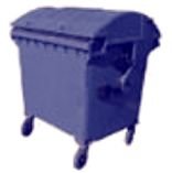 Wheelie Bin - Blue - 1100L - Roll Lid - Free Delivery