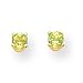 14k 3mm Peridot Childrens Earrings