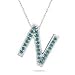Initial Pendant - 0.24 Ct Blue Diamond \'N\' Initial Pendant