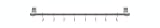 Stellar Premium Hanging Rack 60cm and 8 Hooks Kitchen & Housewares