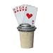 Royal Flush Hand Painted Pewter Wine Bottle Stopper