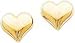 14K Yellow Gold Heart Stud Earrings Ear Jewelry New |A