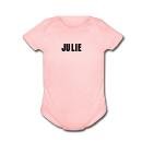 JULIE - Name-Series - White, Blue or Pink Onesie / Baby T-shirt