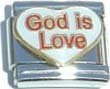 Clearly Charming God is Love Italian Charm Bracelet Link