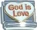 Clearly Charming God is Love Italian Charm Bracelet Link