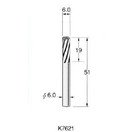 リューター 軽合金用超硬カッター スパイラルカット K7621