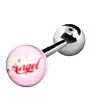 316 Surgical Stainless Steel Barbell with "Angel" Logo Sold as a Pair