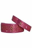 FAB DOG SWAROVSKI Crystal COLLAR MEDIUM PINK With Pink Stones