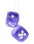 Fuzzy Dice in Purple