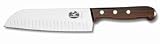 7 in. Santoku, Rosewood Handle, Granton Edge