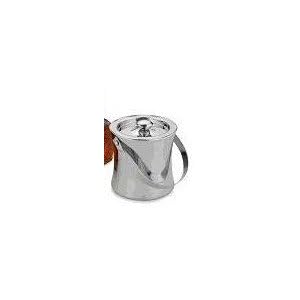 6.5 High Stainless Steel Silver Concave Ice Bucket by 
