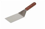 FLEXIBLE TURNER, 5-1/4 X 3, SOLID BLADE, STAINLESS STEEL, WITH WOODEN HANDLE MARUTAN WOOD HANDLE