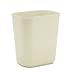 RUBBERMAID Fire-Resistant Wastebasket, Rectangular, Fiberglass, 3.5 gal, Beige