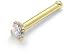 1.5mm REAL DIAMOND 14kt Yellow Gold Nose Ring Bone 1.5mm REAL DIAMOND 14kt Yellow Gold Nose Ring Bone