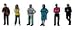 Scenemaster Pedestrians People Standing 6 pieces HO Model Train Scale