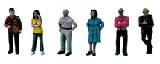 Scenemaster Pedestrians People Standing 6 pieces HO Model Train Scale