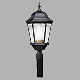 Progress Lighting Welbourne Textured Black One-Light Outdoor Post Mounted Lantern