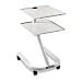 The innovative design allows you to store two electrotherapy devices for easy access. Cart is 30" (72 cm) high and comes with two shelves that measure 18" wide x 16.75" deep. (46 cm W x 43 cm D)