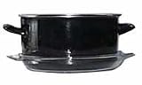 Deep Fryer, Metal Handle Black With Pyrex Lid 5 Litre