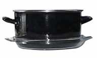 Deep Fryer, Metal Handle Black With Pyrex Lid 5 Litre