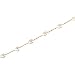 14K Yellow Gold 09.00-11.00 Mm White Baroque Pearl Station Necklace - 20 inches
