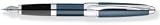 Cross Apogee Frosty Steel Fountain Pen with Rhodium Plated Solid 18K Gold Nib