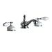 Adjustable Widespread Lavatory Faucet - Cross Handles - Chrome