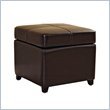 Wholesale Interiors Baxton Studio Storage Ottoman in Dark Brown Leather
