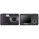 Samsung L77 - Digital camera - compact - 7.1 Mpix - optical zoom: 7 x - supported memory: MMC, SD, SDHC - black