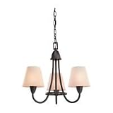 Sea Gull Lighting 31385-831 Stockholm Three-Light Chandelier, Espresso Finish with Etched Seeded Cafe Tint Glass Shades