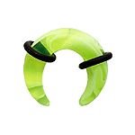 Acrylic Buffalo Horn Stretcher / Taper, in 4g (Gauge), Blue (Color), Sold Individually