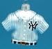 Kurt Adler Major League Baseball New York Yankees Glass Jersey Ornament, 3.25-Inch