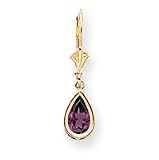 14k 8x5mm Pear Rhodalite Garnet leverback earring XLB103RG