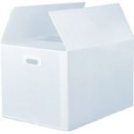 TRUSCO ダンボールプラスチックケース:531×380×330 半透明