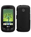 Black Rubberized Protector Case for LG Cosmos Touch VN270