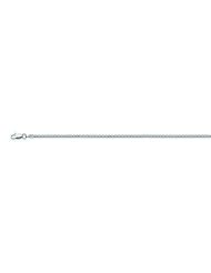 14kt White Gold Round Wheat Chain Necklace 1.82mm