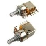 Musiclily B250k Push Pull Split Knurled Short Shaft Metric 15mm Linear Taper Guitar Volume Switch Control Pot Potentiometer for Guitar Bass Parts, Chrome (Pack of 2)