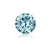 STERLING SILVER STUD EARRINGS With Blue Topaz CZ - Round
