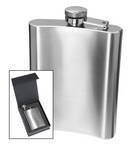 Oggi 8-Ounce Stainless Steel HIP Flask with Filling Funnel, Stainless