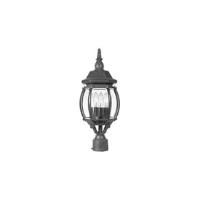 International Lighting - 7610-21: 3Lt Outdoor Post Lantern with Clear Beveled Glass