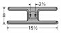 Music City Metals 21002 Cast Iron Burner Head Replacement for Select Sunbeam Gas Grill Models