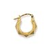 Jewelco London 9ct Yellow gold round shaped Faceted Creole earrings ( 1g )